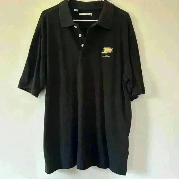 Cutter and Buck Purdue alumni black collared shirt - Picture 1 of 4